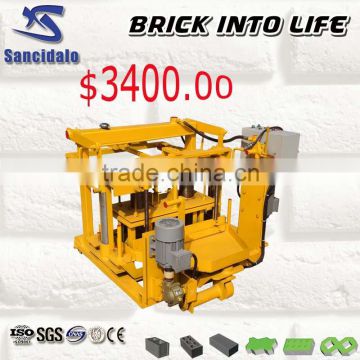 QT40-3A simple brick machine, cement brick making machine cost, hydraform block machine price