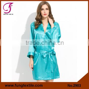 Fung 2903 Women Silky Satin Plus Size Robe
