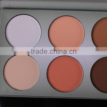 6 color Pressed Powder Foundation all dry powder cake minerals foundation makeup