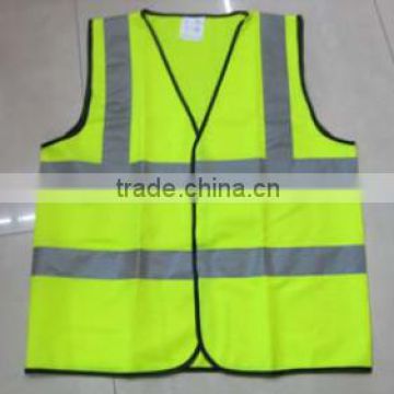 Security Protection EN20471 High Visibility Yellow Reflective Safety Vest