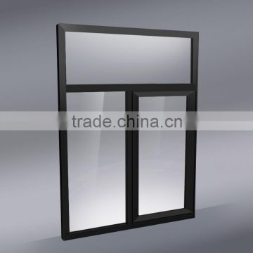 Aluminum window and doors latest design casement window with black profile