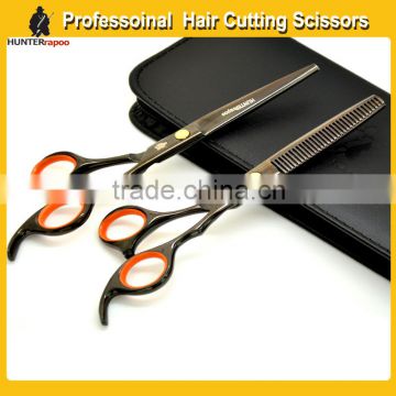6.0 inch Professional Black Color Barber Scissors Set,Hairdressing Razor Cutting Scissor & Thinning Shears