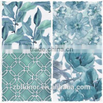 2016 C09 blue flower series 30x30 wall tiles low W/A for sale semi-polish