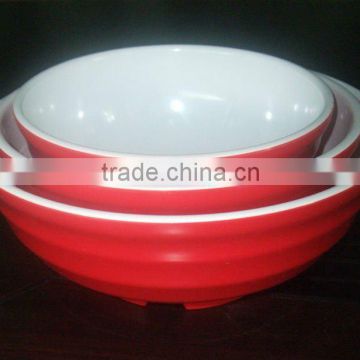 red and white two-colors melamine bowl