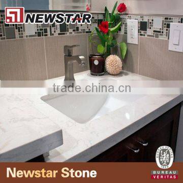 Newstar quartz vanity top with square sink