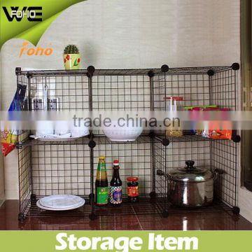 kitchen organizer,diy storage shelf metal cube storage,foldable wire storage cube