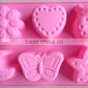 moon star and animal shape Muffin Sweet Candy Jelly fondant Cake chocolate ice Mold Silicone tool Baking Pan