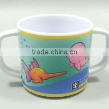 Two Handle Melamine Coffee Cup With Custom Printed Drinkware