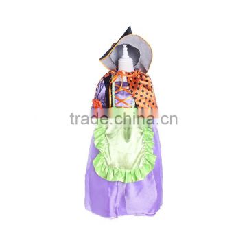 Hot Selling satin princess dress new style witch costume with capes hot halloween costume