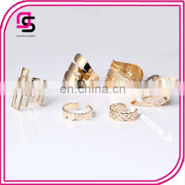 Gold plating fashion jewelry hollow out ring settings for girls