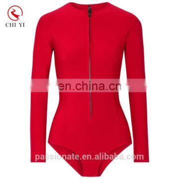 low moq custom made fashion women neoprene long sleeve thermal rash guard