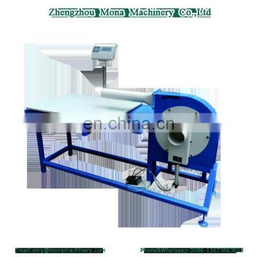 Factory directly supply cheap price Polyester fiber carding and filling machine with working table and digital scale
