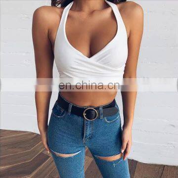 2020 New Arrivals Hot Sales Women Sexy Sleeveless Bandage Blouses Ladies Blouses Women Summer Blouses