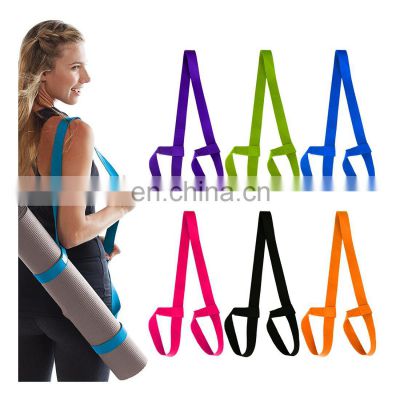 High Quality Eco Friendly Yoga Belt Mat Strap Belt Adjustable Sports Sling Shoulder Carry Exercise Stretch Yoga