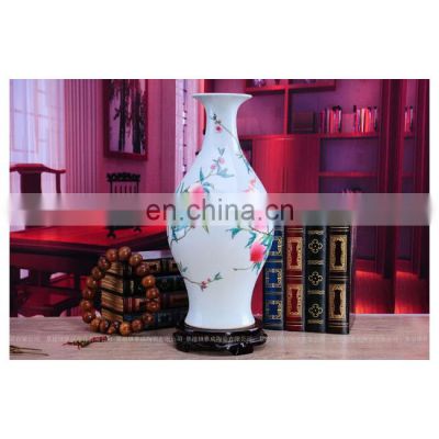 Antique Reproduction Chinese Famille Rose Porcelain Peach Vases Qing YongZheng Mark