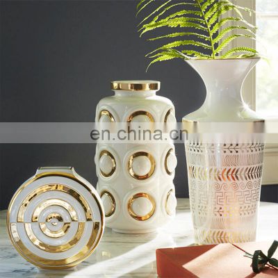 Modern Living Room Luxury Decor Ceramic Nordic Gold Vase