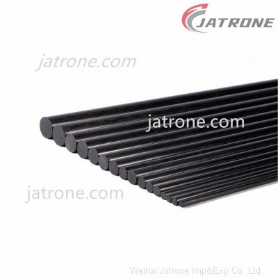 Solid pultruded carbon fiber or fiberglass rods