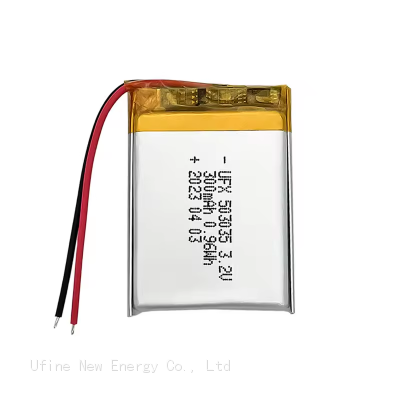 UFX 503035 300mAh 3.2V Rechargeable Li-ion Battery Professional Lithium-ion Cell Factory Custom Drone