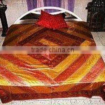 New Designer Silk Patchwork Bedspreads printed silk fabirc King size Bedding