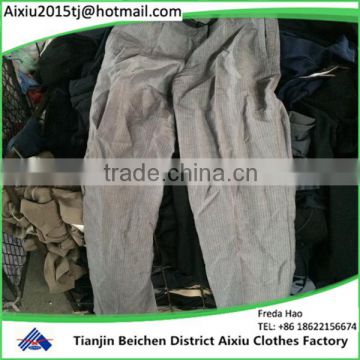 Tianjin factory high quality used clothing wholesale men tergal pants