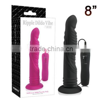 8.0 inch 7 Mode Ripple Dildo Vibe anal dildo rippled,huge free power dildo vibrator