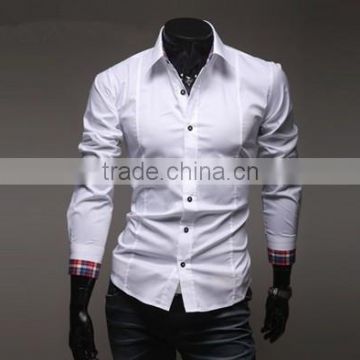 2016 New Design Cotton Slim Fit Casual Men's Dress Shirt