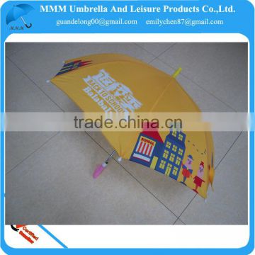 braned heat transfer printed kids stick umbrella