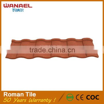 Wanael Roman stone coated chip tile sheet metal roof sale price lightweight roof
