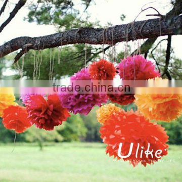 New Party Tissue Paper Pom Poms Hanging Flower Balls artificial hanging flower ball