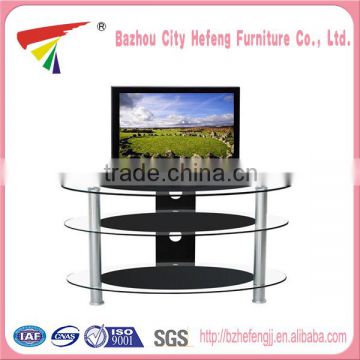 china products modern glass oval led tv stand