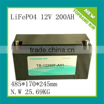 High quality 12v 200ah LFP/lithium ion phosphate battery with PCM and SLA housing China supplier