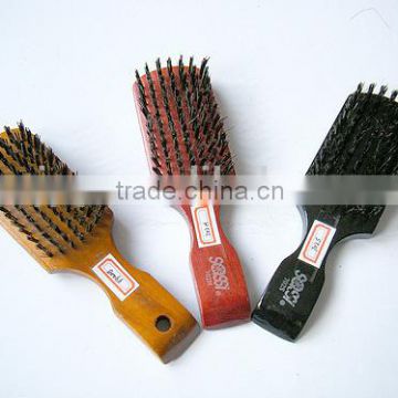 colours cleaning natural boar bristle hair brush