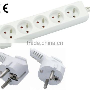 250V French Socket 5 outlets with CE approved