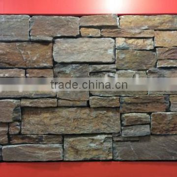 Rust Quartzite stack stone wall cladding
