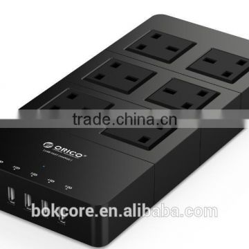 ORICO HPC-2A5U 2 outlet Surge Protector 5 port Desktop USB Charger with Smart Charging Technology