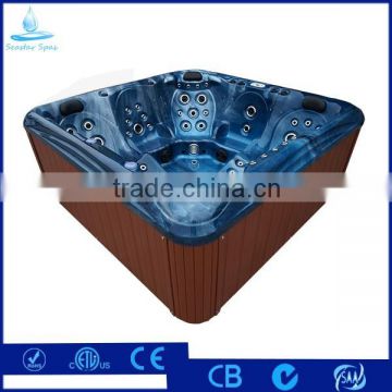 Hot Selling Large Size 5 Person 2 Lounge Corner Drain Outdoor Massage Balboa System Hot Tub Spa