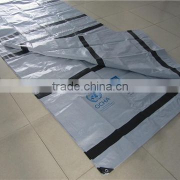 waterproof relif tent tarpaulin, UN purchasing tarpaulin, used polyethylene tarpaulin