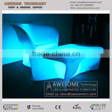 luxury led glow long end table for night clubs