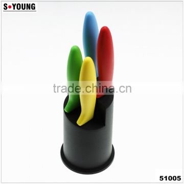 51005 5pcs non-stick knife with pp stand