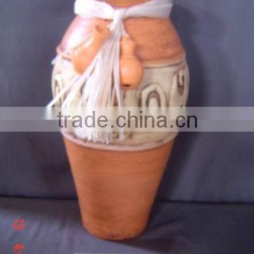 Clay flower ceramic Vase