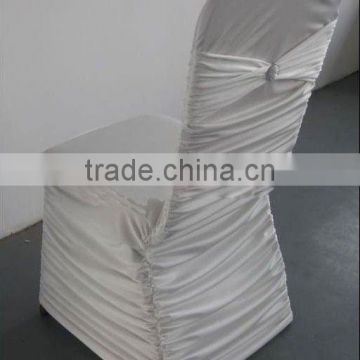 Spandex pleated white chair cover for wedding,party,hotel use for wholesale price
