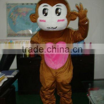 yoci monkey with apron mascot costume