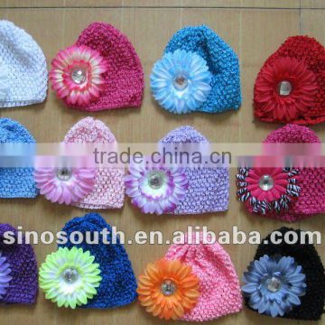 wholesale baby hat crochet patten with daisy flower