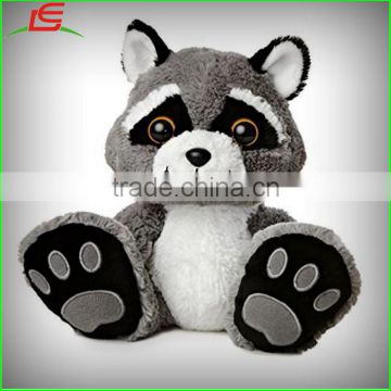 Wholesale Cute Gray Big Toes Raccoon Fur Plush Stuffed Toy