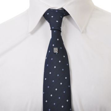Silver High Manscraft Mens Jacquard Neckties Knit Extra Long
