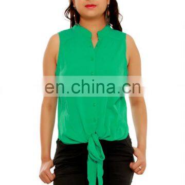 Woman tunic wholesale in india v neckline sleeve less casual and party wear