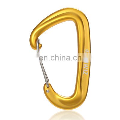 JRSGS Factory Whosale Heavy Duty 12KN Snap Hook D Shape 7075 Aluminum Camping Carabiner Clip for Climbing S7801S