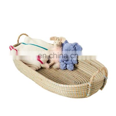 Manufacturer Seagrass Baby Changing Basket customized color Storage basket Woven High Quality vietnam