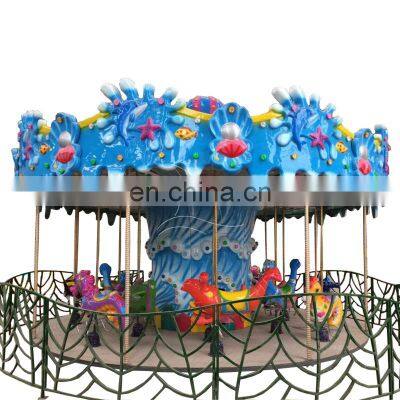 Amusement Park 16 Seats Ocean Carousel Horses Ride For Sale