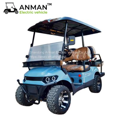 Folding seat electric beach cart, off-road golf cart for 4 people